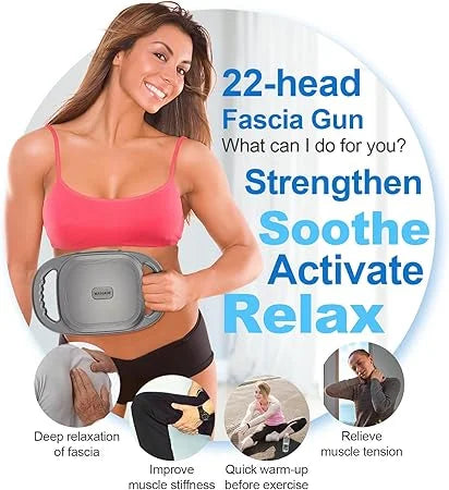 12 Head Waist Back High Frequency Vibration Whole Body Muscle Relax Fascia Gun
